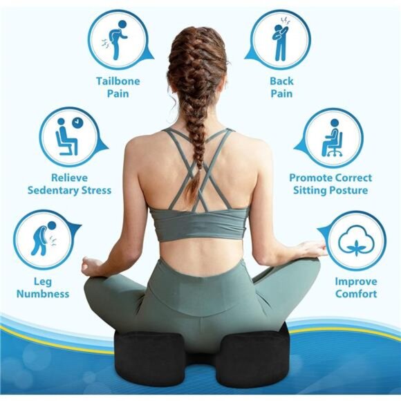 Seat Cushion,Thick Memory Foam Cushions for Office Chair, Car Seat, Airplane - Picture 5 of 7